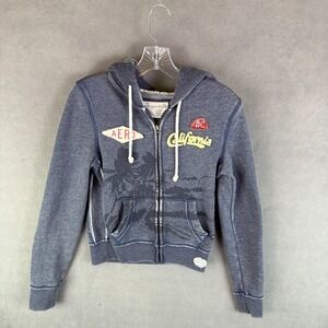 Aeropostale Boys Fleece Hoodie Size‎ Medium Sweatshirt Puffy Surfing Club Unique